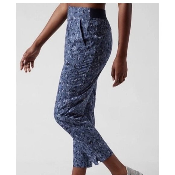 Athleta Brooklyn Ankle Pant Women, Size: 0, Captivate Chrome Blue Travel Active - Picture 1 of 9